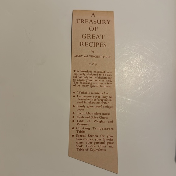 A Treasury of Great Recipes by Mary and Vincent Price First Edition - Picture 6 of 6